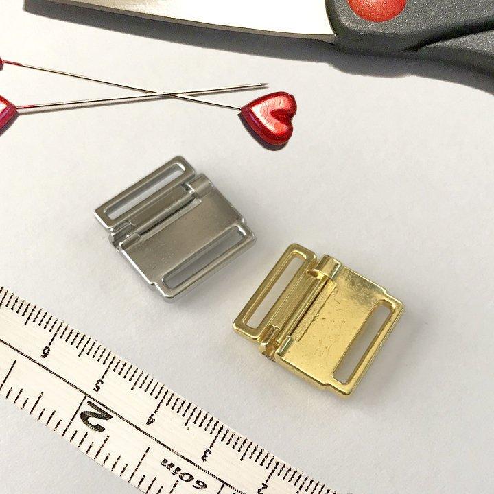 1/2" (12mm) Metal and Rhinestone Front Closures - Image 5