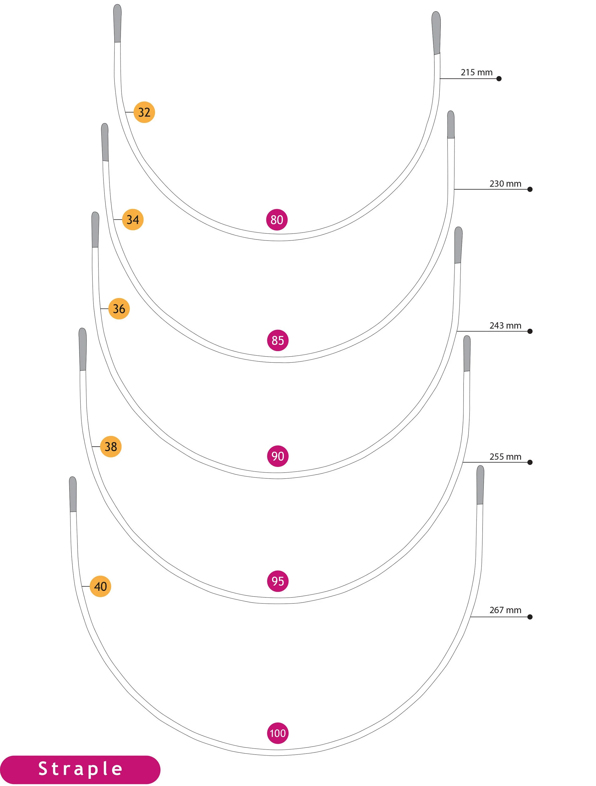 1 Pair- Strapless or Full Coverage Bra Underwire- Sizes 32 to 46 - Image 5