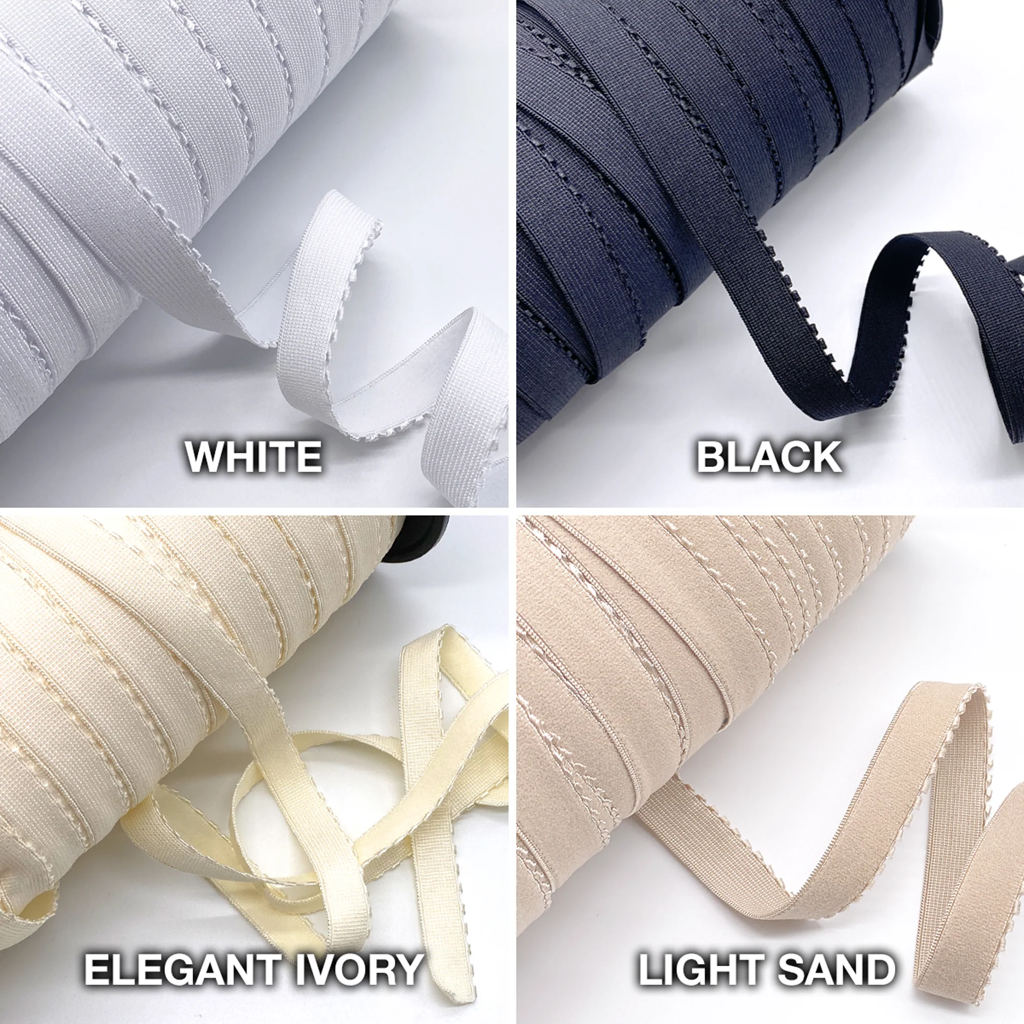 3/4" (20mm) Picot Elastic, Soft, Plush Back- 2 Yard - Image 4