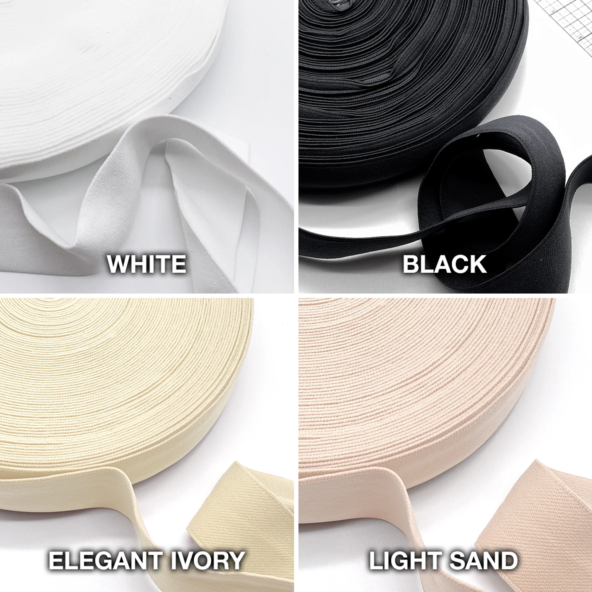 3/4" (20mm) Plush Soft Matte Elastic, Stretch Trim- 2 Yards - Image 4