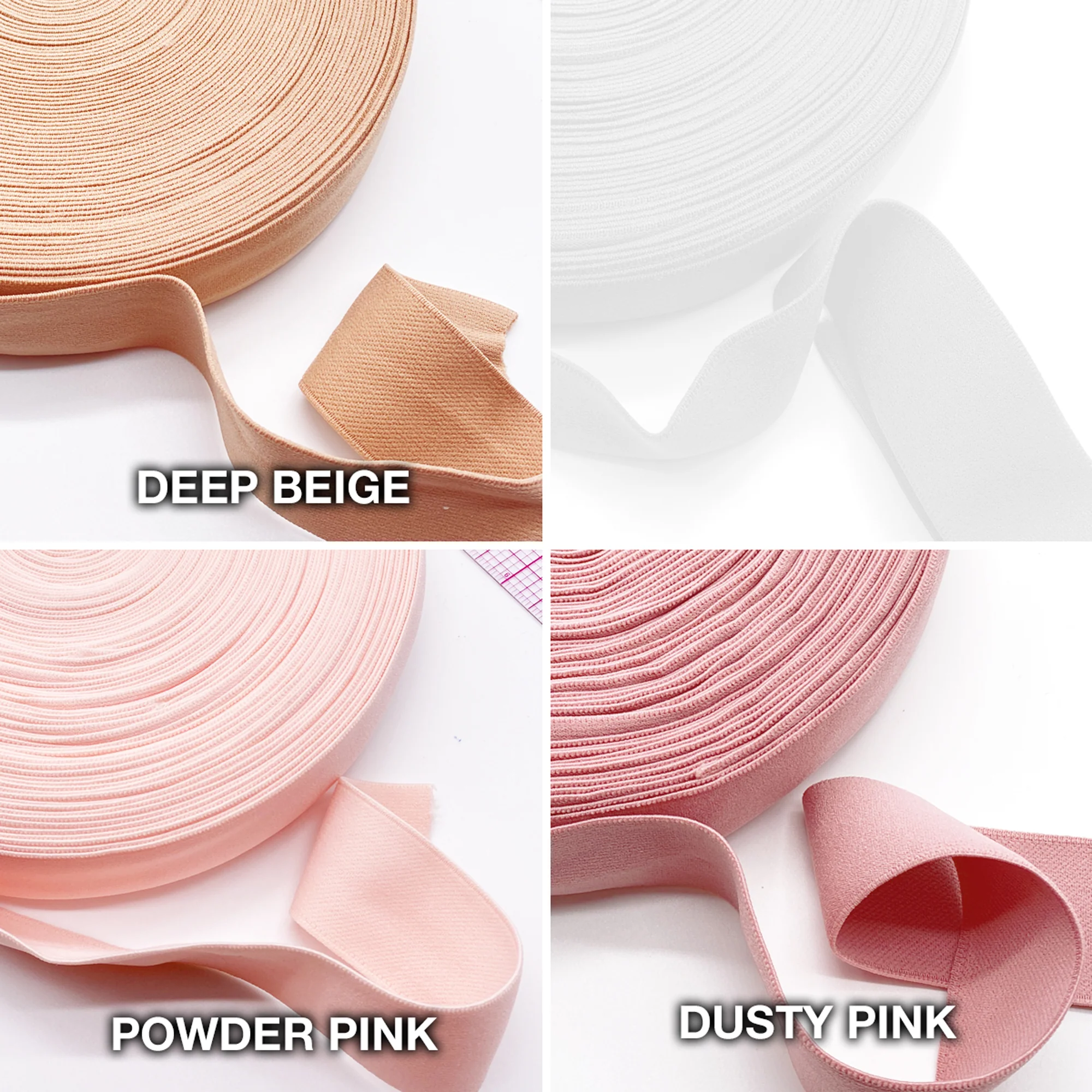 3/4" (20mm) Plush Soft Matte Elastic, Stretch Trim- 2 Yards - Image 5