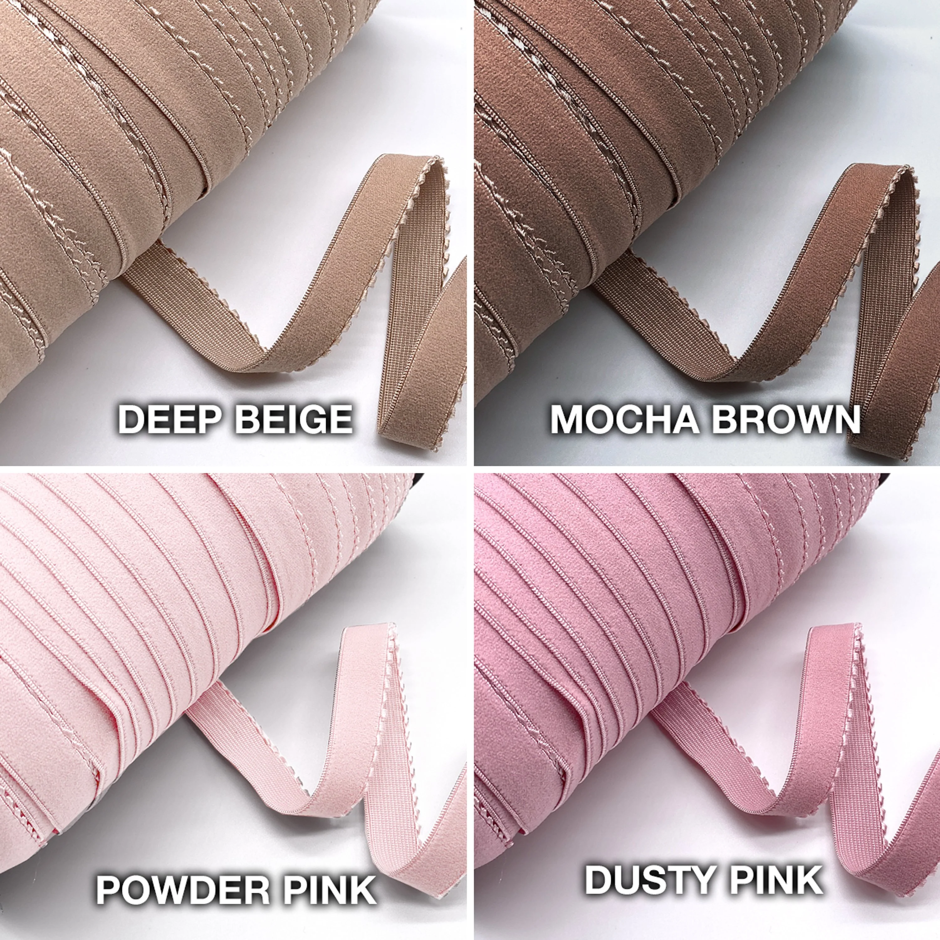 3/8" (10mm) Picot Elastic, Soft, Plush Back- 2 Yards - Image 3