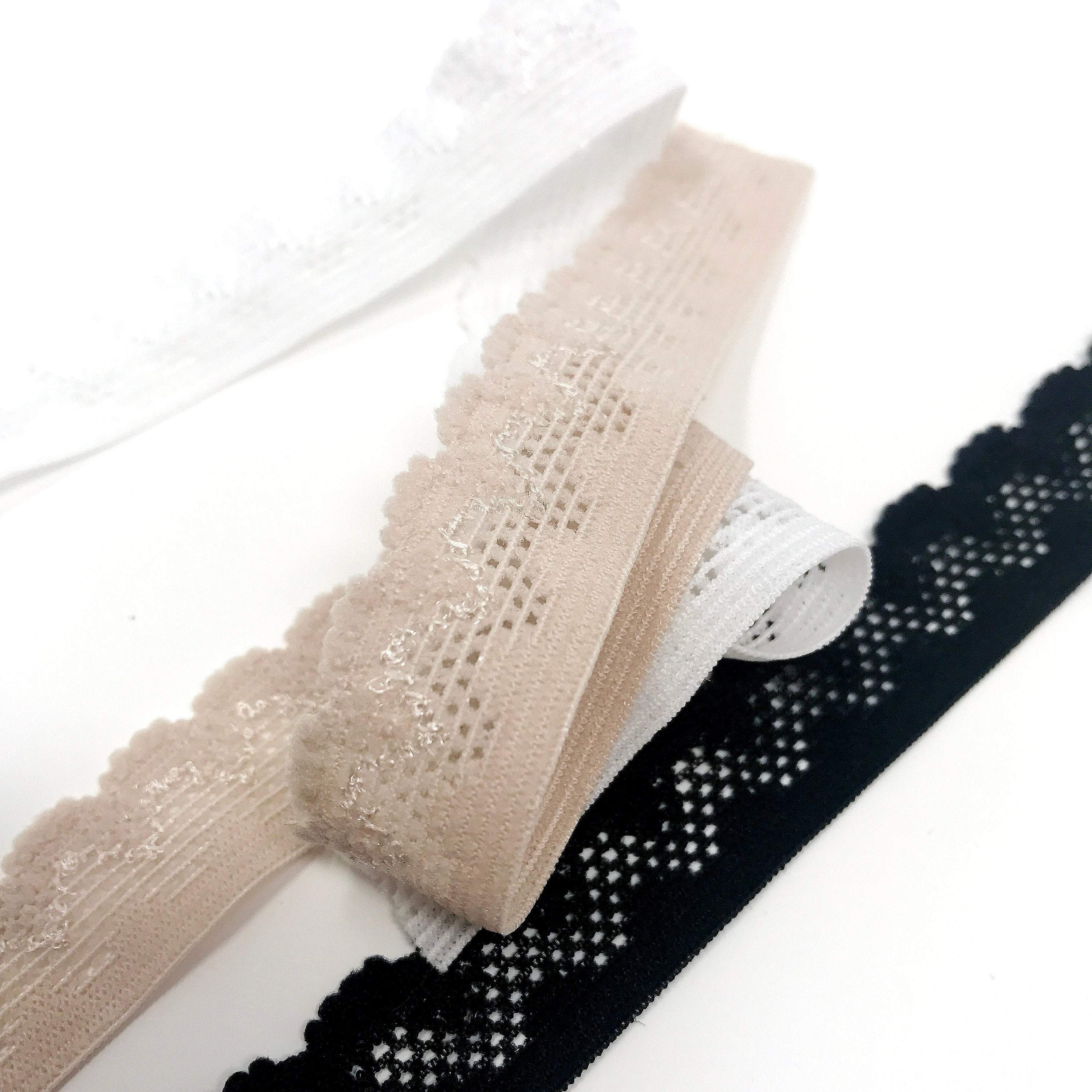 CLEARANCE- 5/8" (16mm) Crochet Style Stretch Trim, Decorative Elastic, Narrow Lace- 10 yards - Image 3