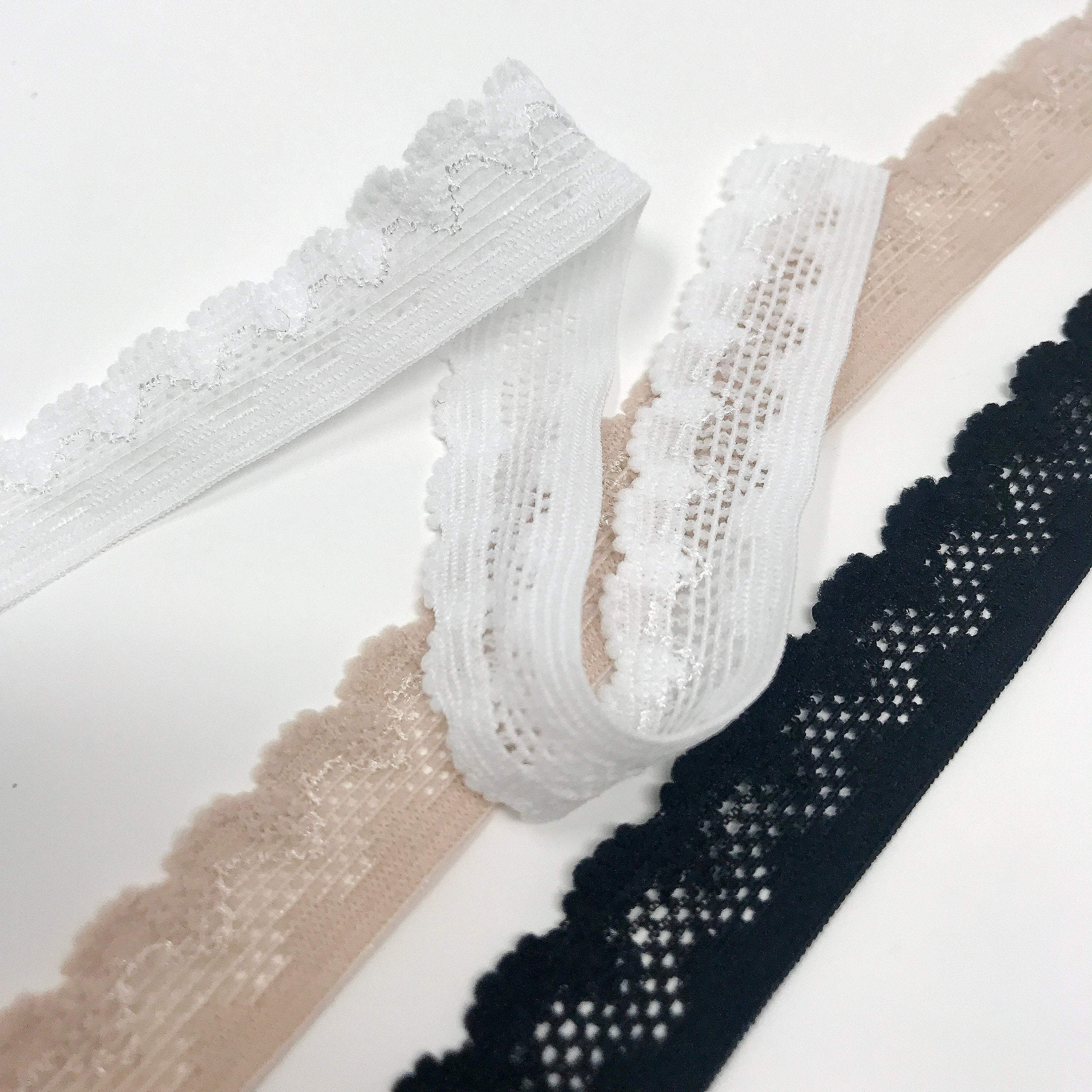 CLEARANCE- 5/8" (16mm) Crochet Style Stretch Trim, Decorative Elastic, Narrow Lace- 10 yards - Image 4