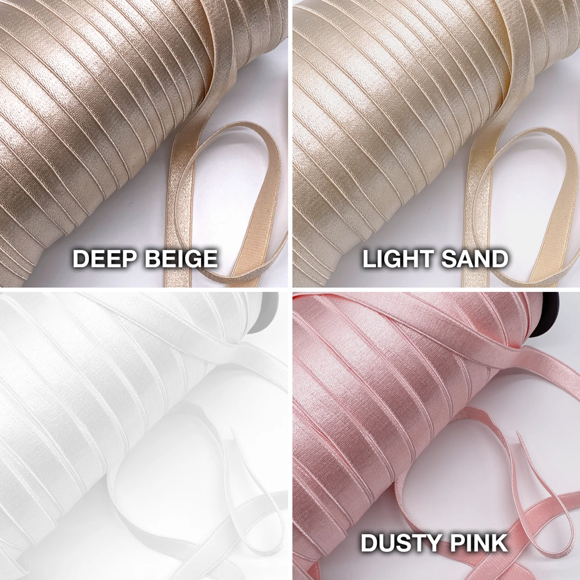 5/8" (15mm) Satin Elastic, Bra Strap- 2 yards - Image 3