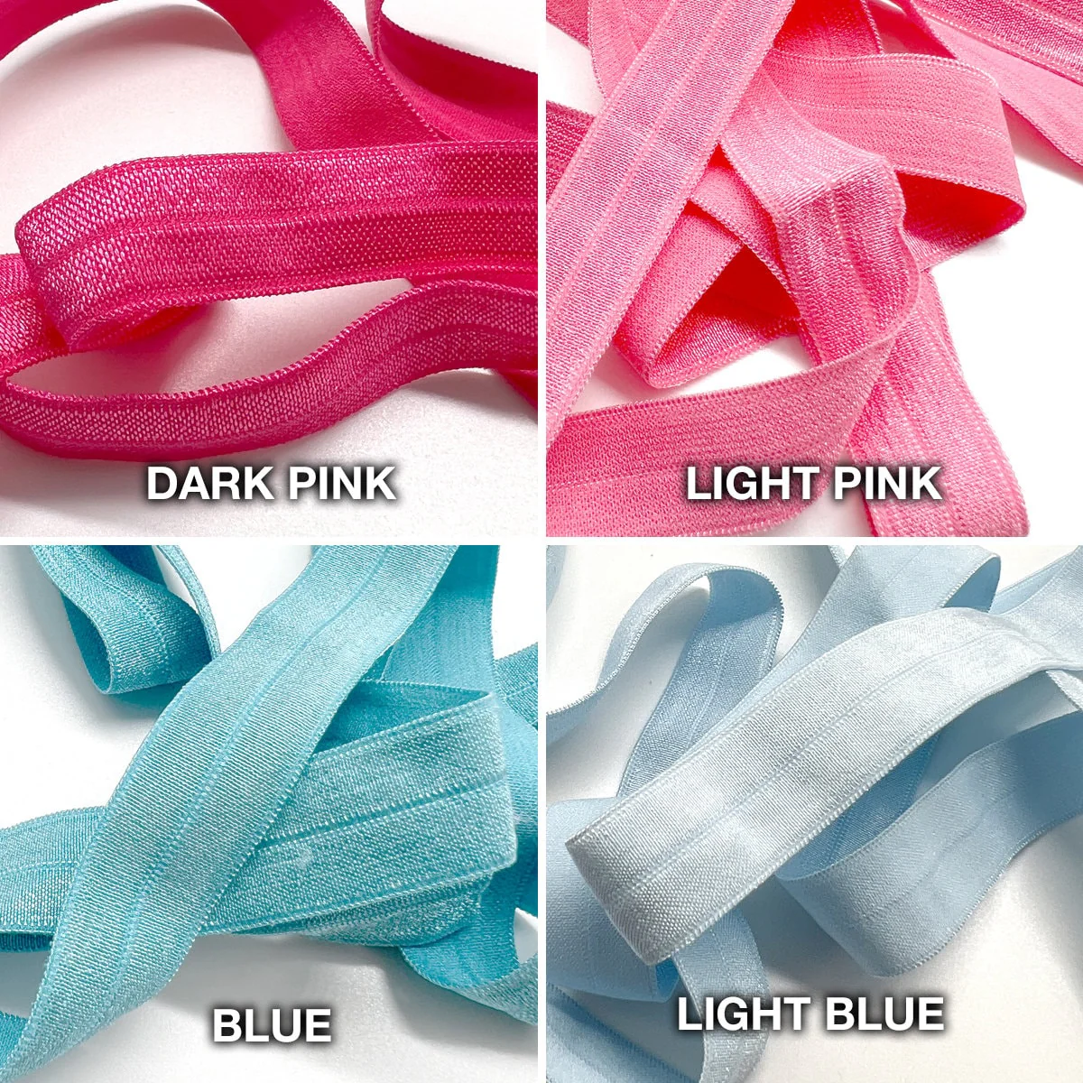 5/8" (15mm) Shiny, FOE Fold Over Elastic Elastic– 2 Yards - Image 4