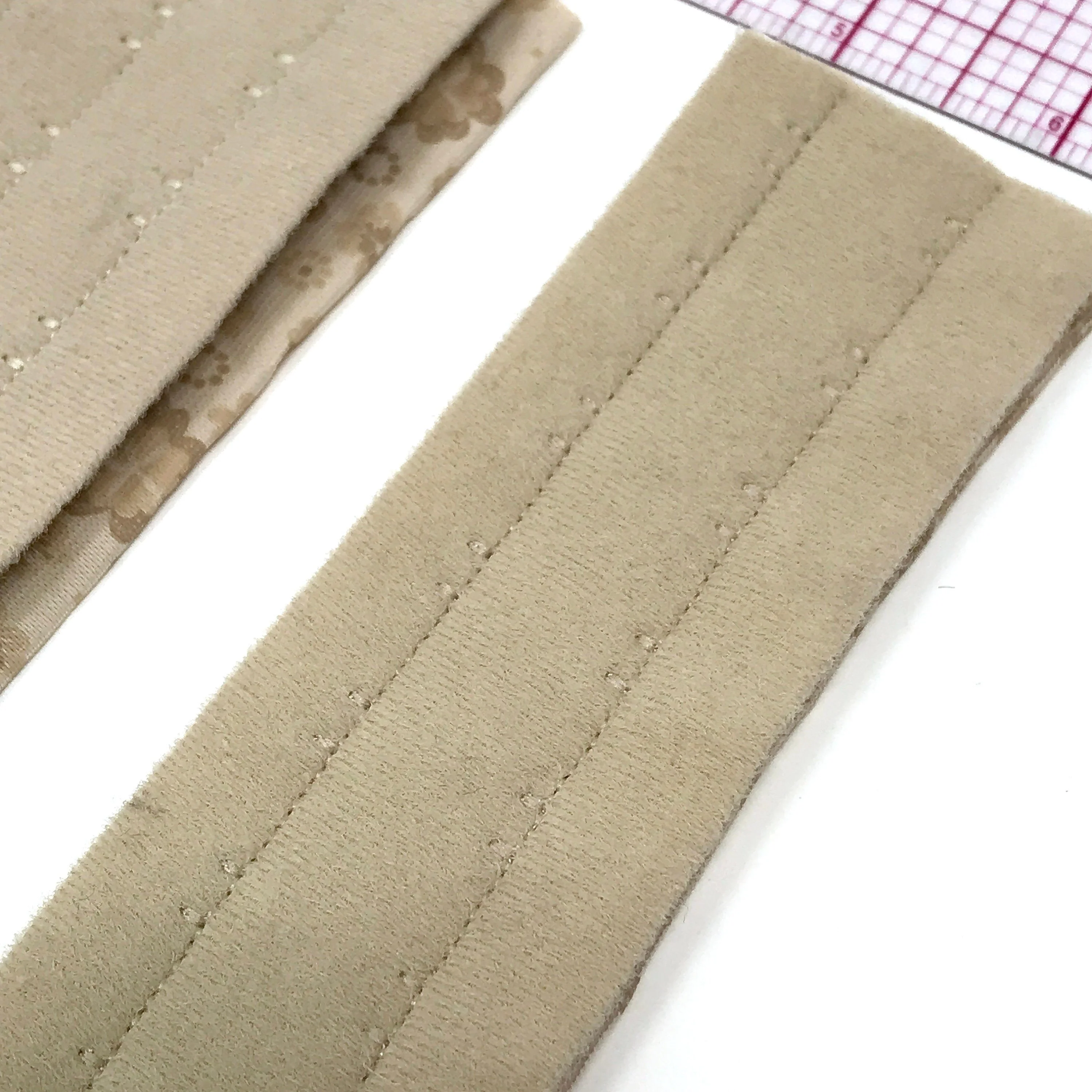 CLEARANCE– Continuous 3 or 2 Row Hook and Eye Tape, in Beige Flower Print- by the 1/4 Yard - Image 7