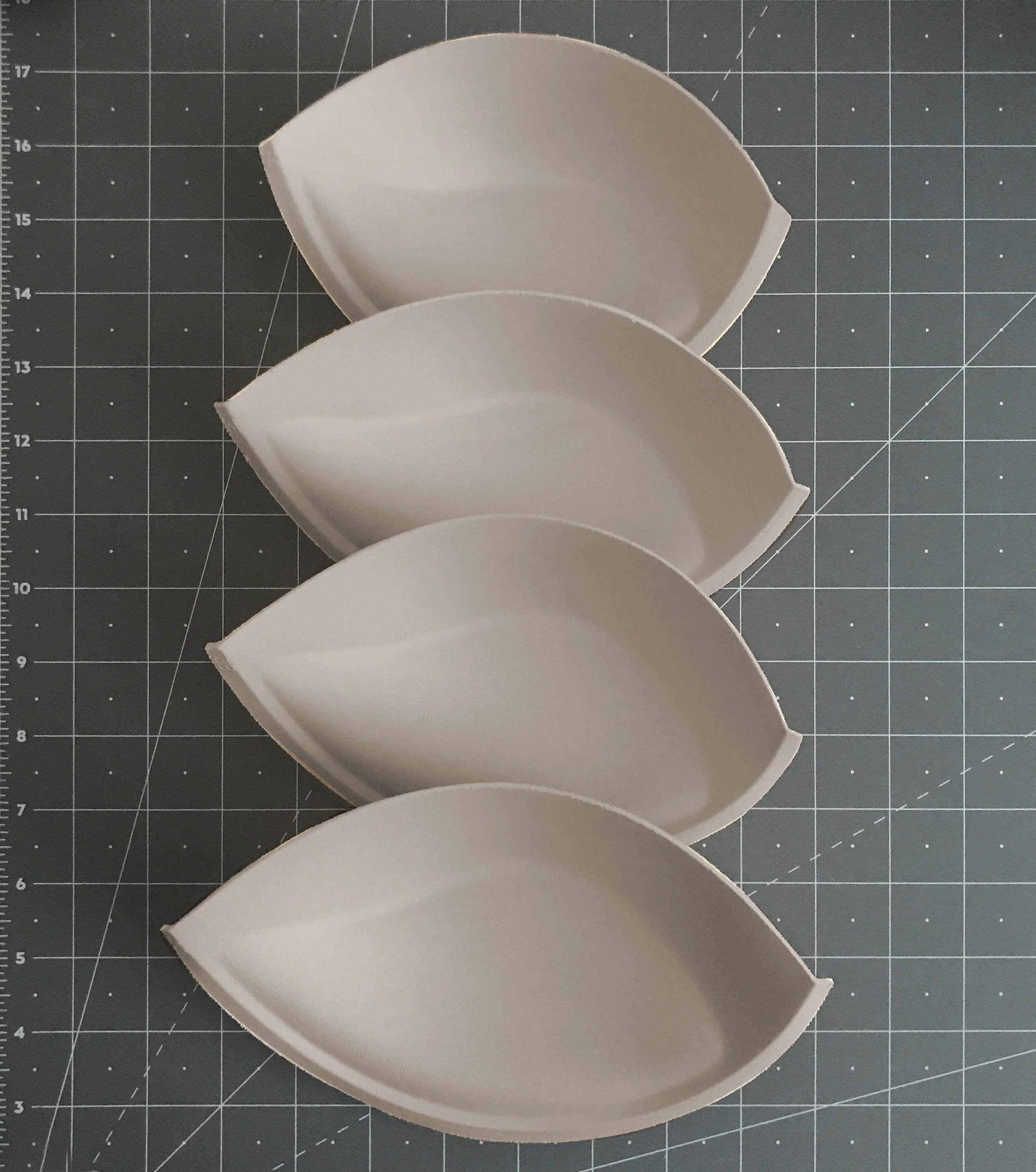 Push Up Molded Bra Cups, Almond Shaped with Seam, Inserts or Sewn In for Lingerie, Dance Costumes, Dresses or Swimwear- Sizes S, M, L, XL - Image 5