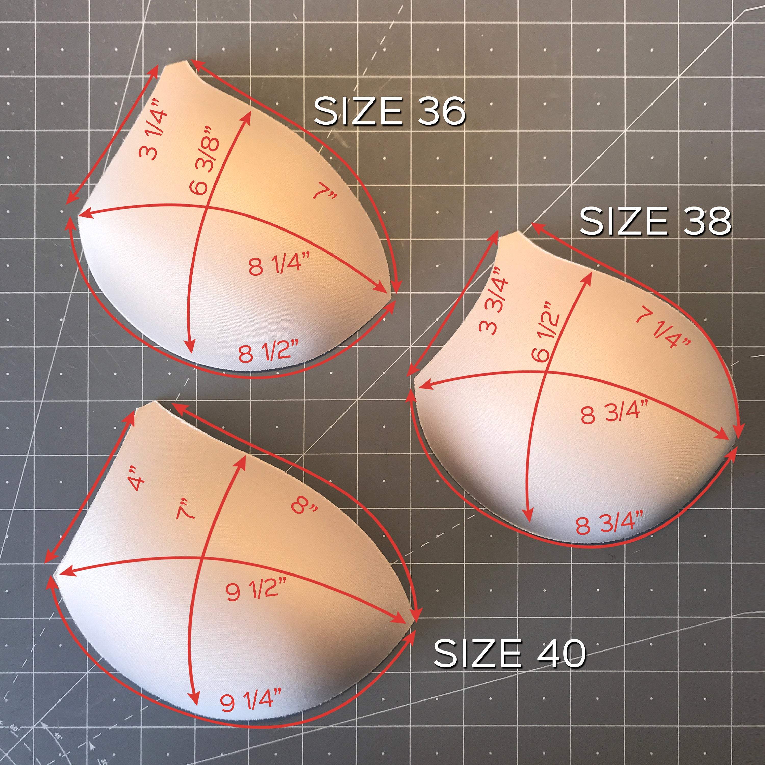 Push Up Molded Contoured Bra Cups- Sizes 32-40 - Image 4