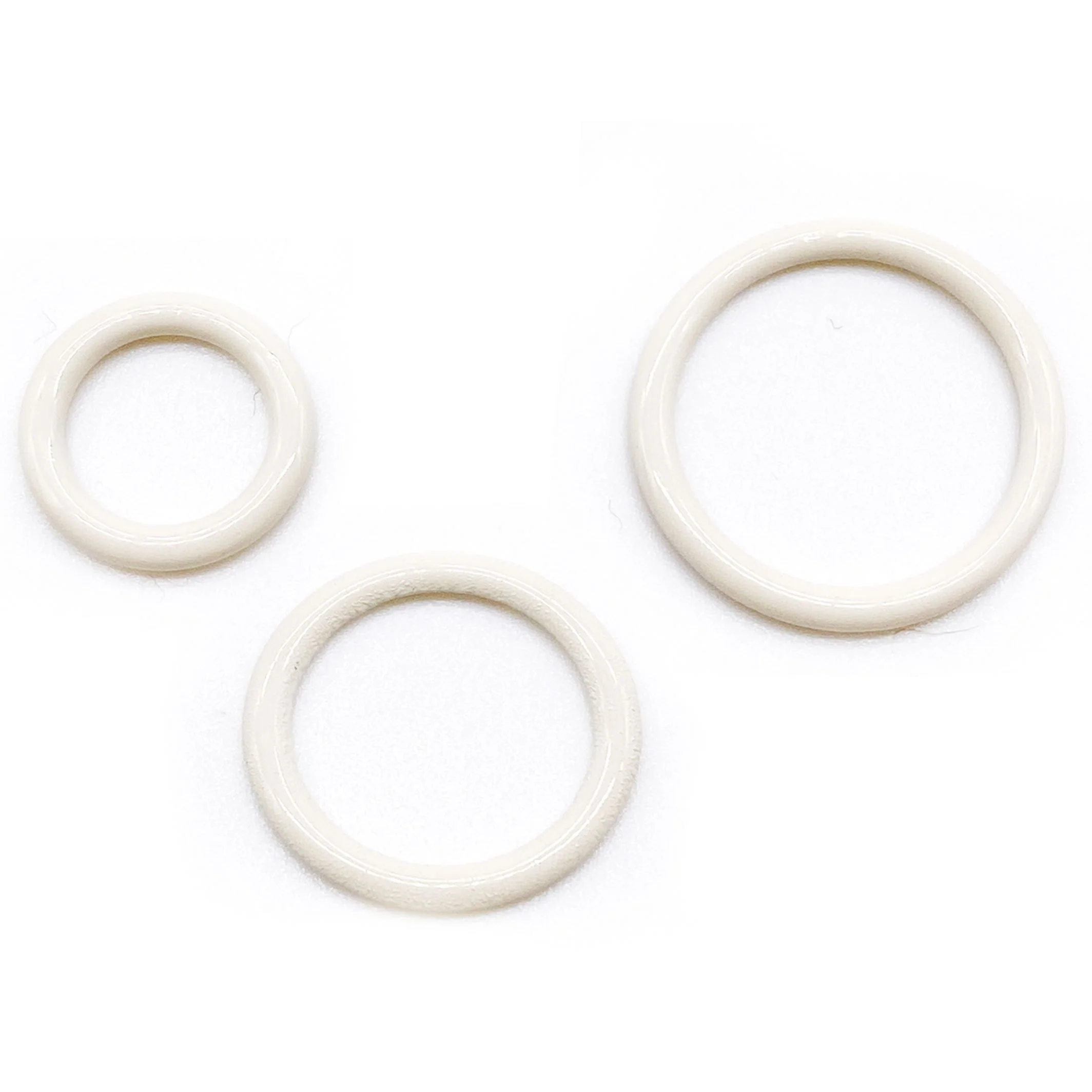 CLEARANCE- 5 Pair of Rings OR Sliders Bra Strap Sliders in Elegant Ivory for Bra making or Swimwear - 1/4"/6mm, 3/8"/10mm, 1/2"/12mm - Image 4