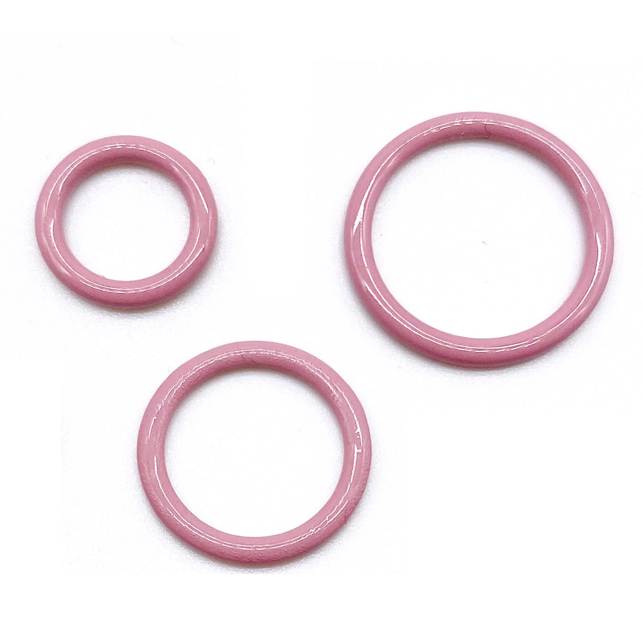 CLEARANCE- 5 Pair of Rings OR Sliders Bra Strap Sliders in Dusty Pink for Bra making or Swimwear - 1/4"/6mm, 3/8"/10mm, 1/2"/12mm - Image 4