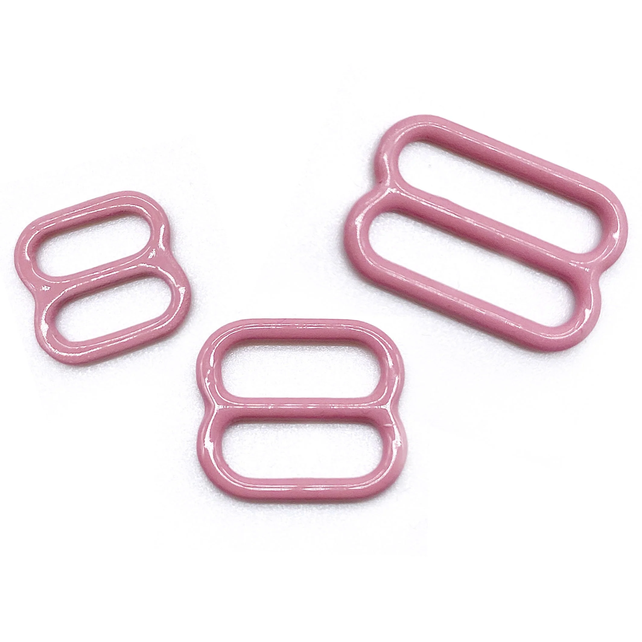 CLEARANCE- 5 Pair of Rings OR Sliders Bra Strap Sliders in Dusty Pink for Bra making or Swimwear - 1/4"/6mm, 3/8"/10mm, 1/2"/12mm - Image 5