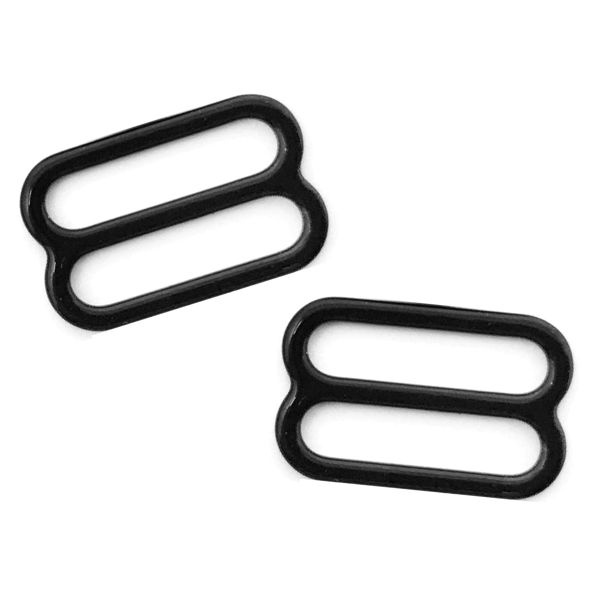 Set of 2 Rings OR 2 Sliders Bra Strap Sliders in Black- 3/8" (10mm), 1/2" (12mm), 5/8" (15mm), 1/4" (6mm) - Image 9