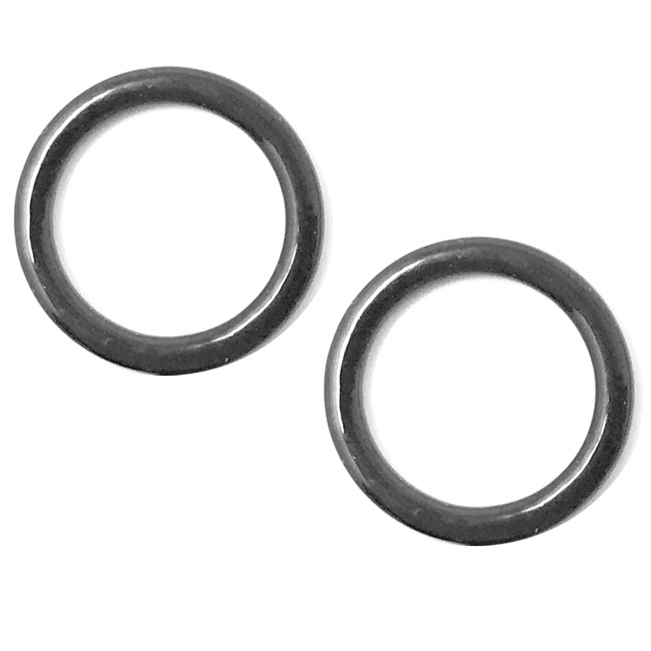 Set of 2 Rings OR 2 Sliders Bra Strap Sliders in Charcoal Grey- 3/8" (10mm) - Image 6