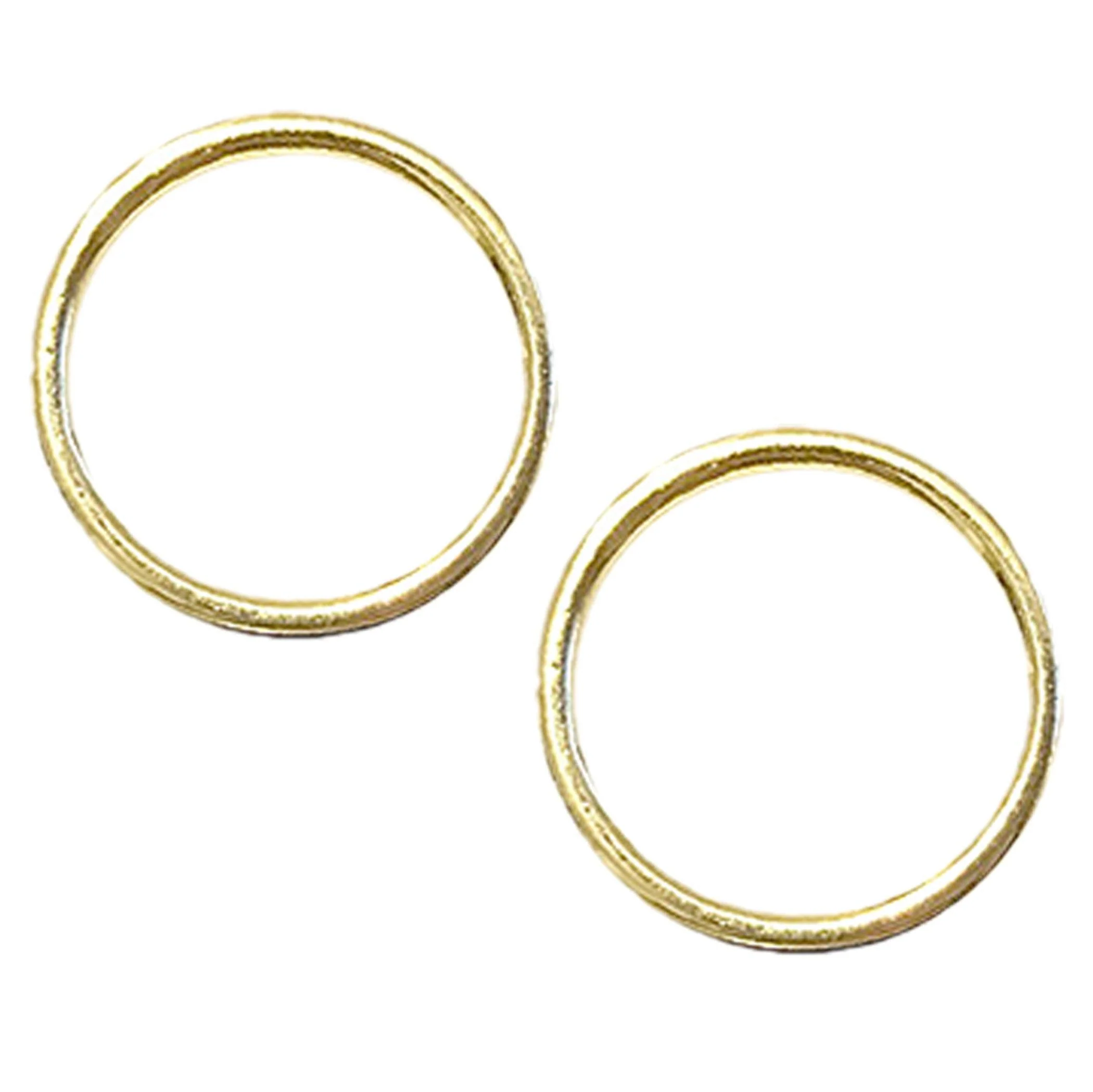 Set of 2 Rings OR 2 Sliders in Gold– 1/4" (6mm), 3/8" (10mm), 1/2" (12mm), 5/8" (15mm), 3/4" (20mm), 1" (25mm) - Image 4