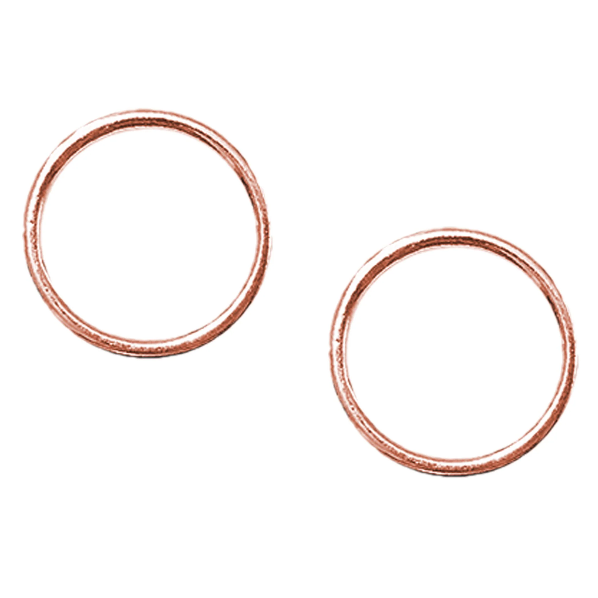 Set of 2 Rings OR 2 Sliders in Rose Gold– 1/4" (6mm), 3/8" (10mm), 1/2" (12mm), 5/8" (15mm), 3/4" (20mm) - Image 5