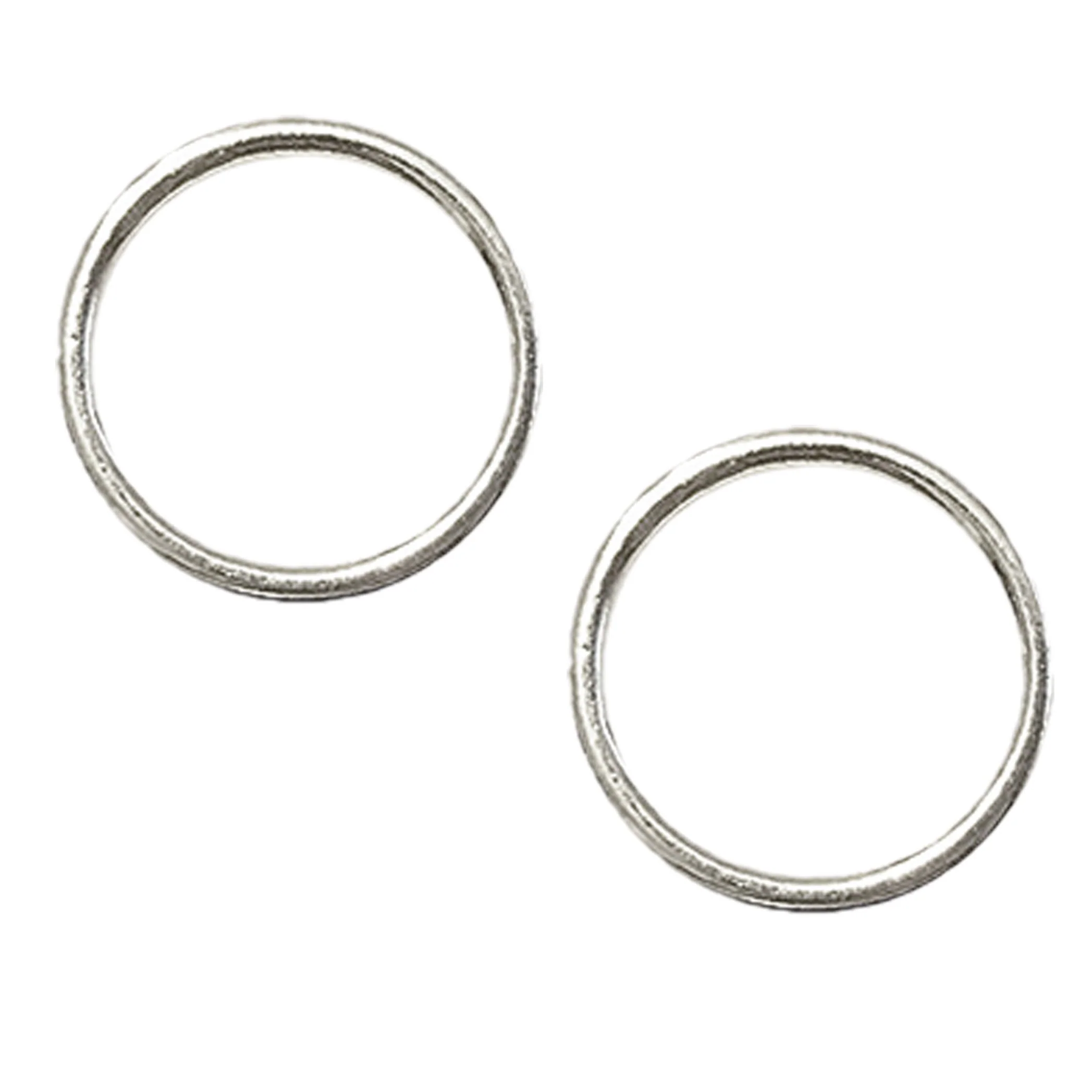 Set of 2 Rings OR 2 Sliders in Silver– 1/4" (6mm), 3/8" (10mm), 1/2" (12mm), 5/8" (15mm), 3/4" (20mm), 1" (25mm) - Image 4
