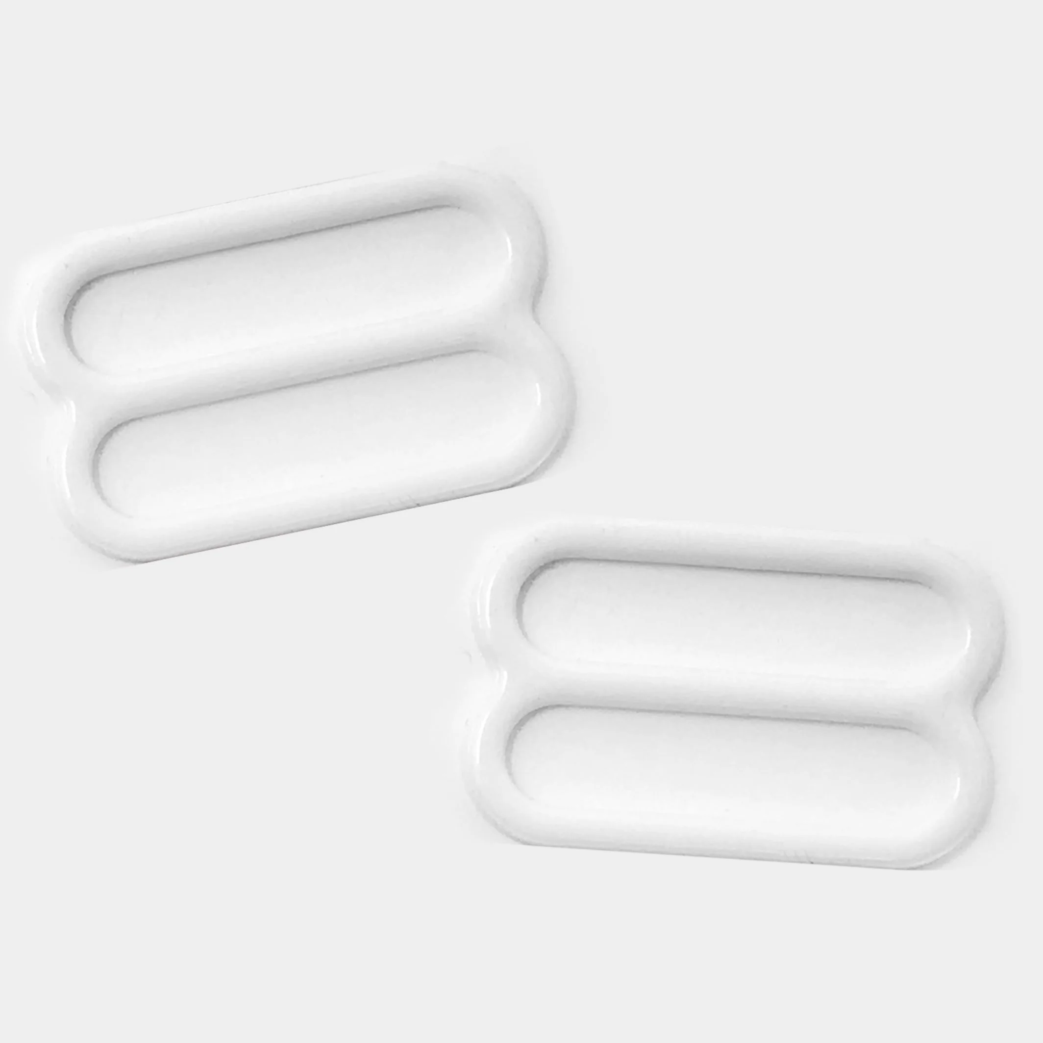 Set of 2 Rings OR 2 Sliders Bra Strap Sliders in White 3/8" (10mm), 1/2" (12mm), 5/8" (15mm) - Image 9