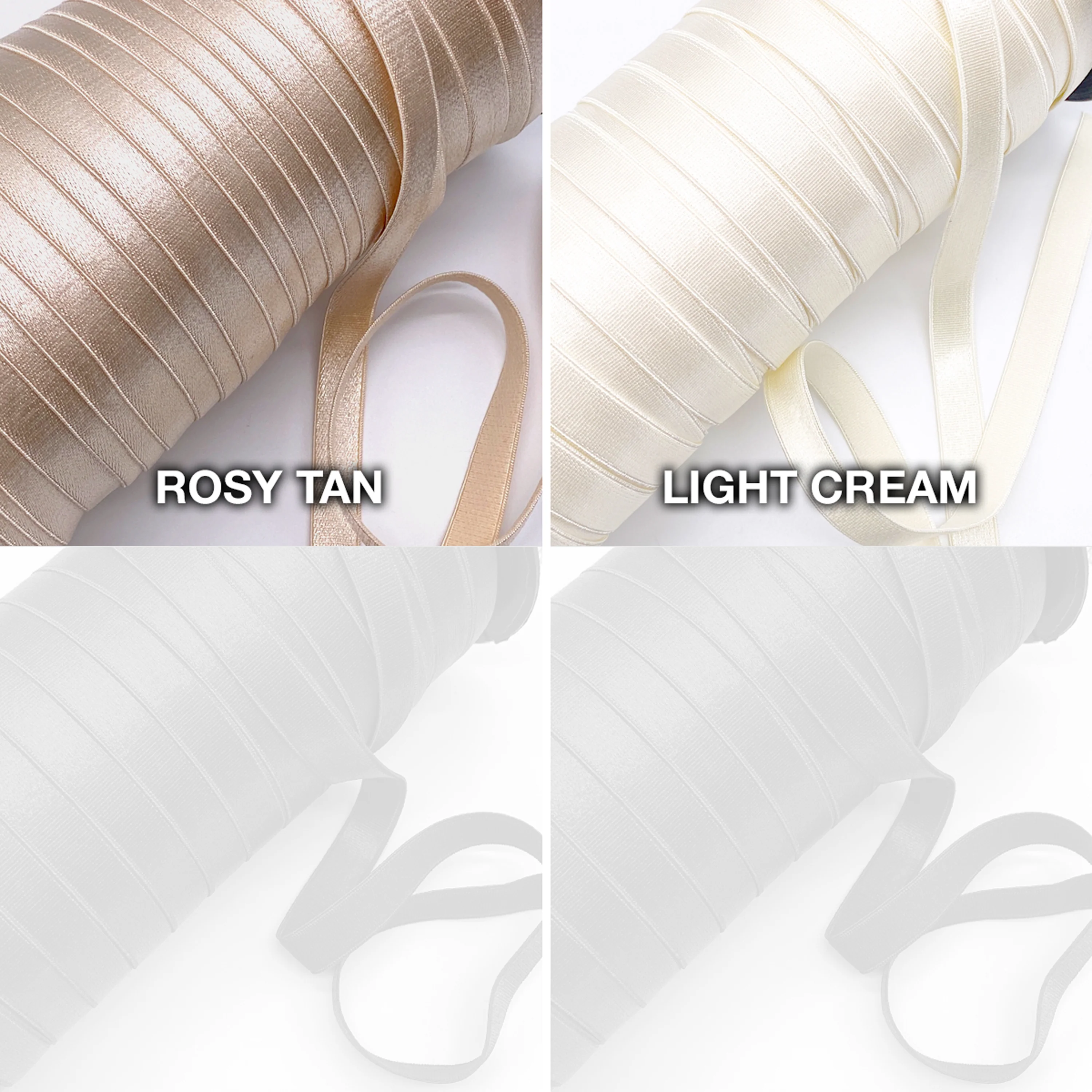 1/2" (12mm) Satin Elastic, Bra Strap- 2 Yards - Image 7