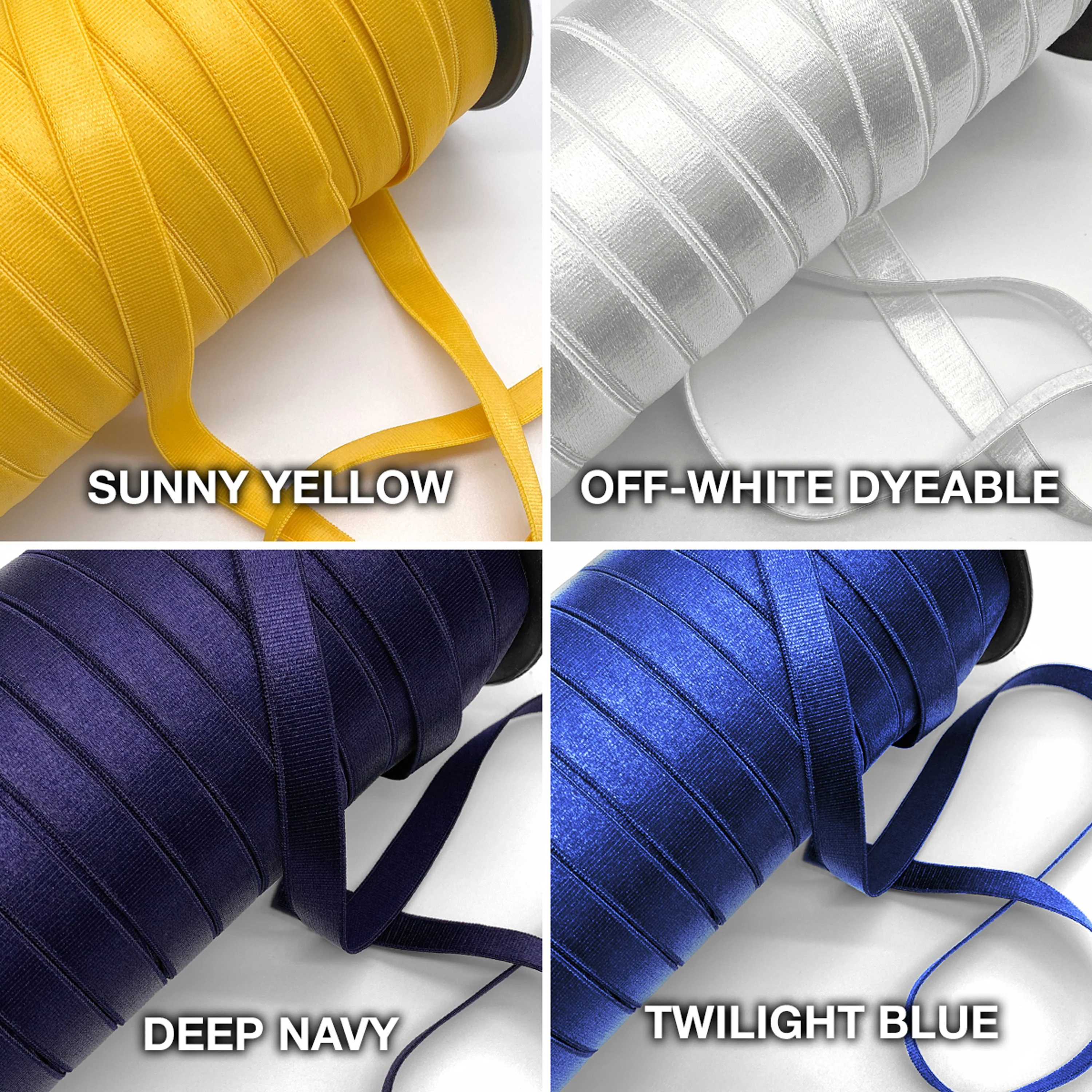 3/8" (10mm) Satin Elastic, Bra Strap- 2 yards - Image 5