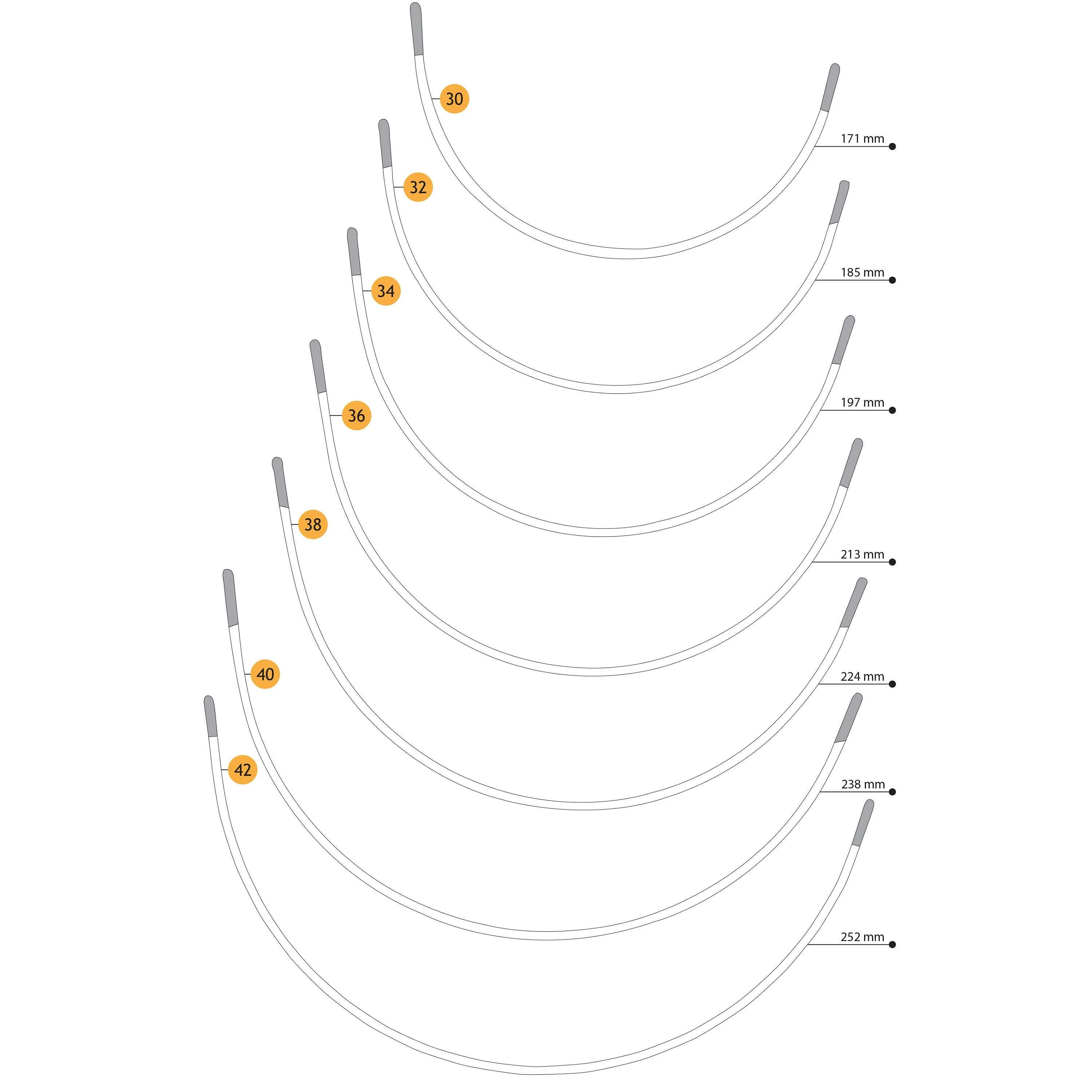 1 Pair- Standard Classic, or Day Bra Underwire Premium Quality Metal, Thermoplastic Coated- Sizes 30 to 50 - Image 7